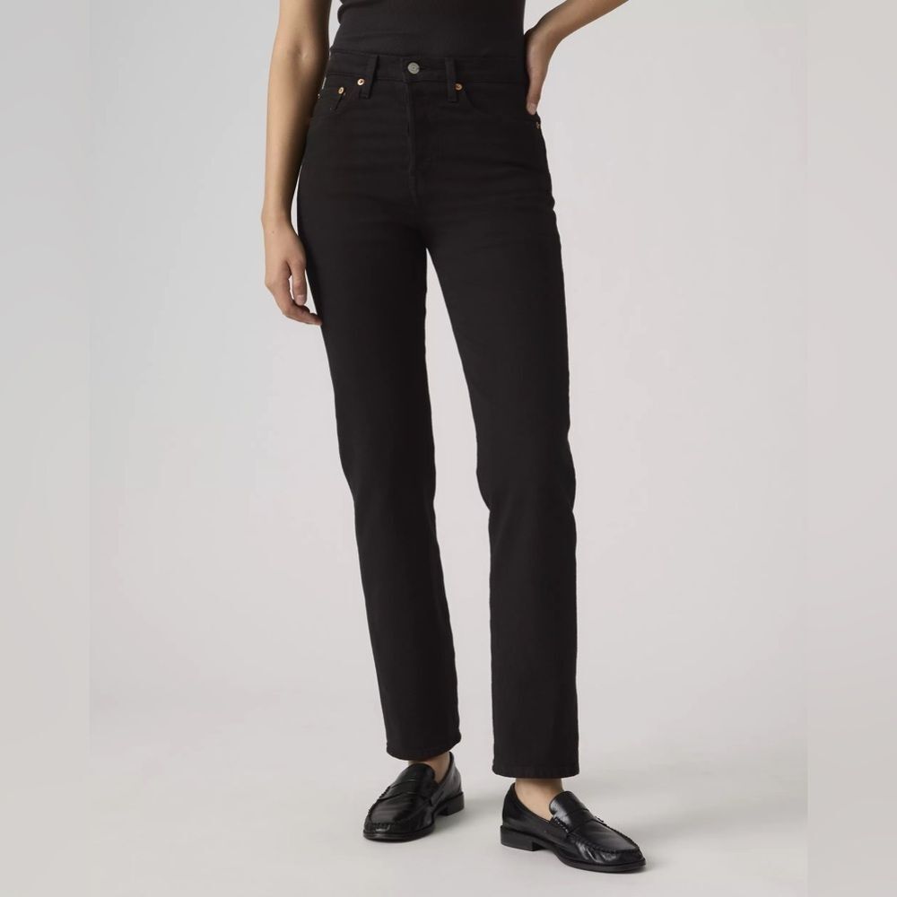 Levi's Premium Women's Wedgie Straight Ankle Button Fly Jeans  |  Size:  25